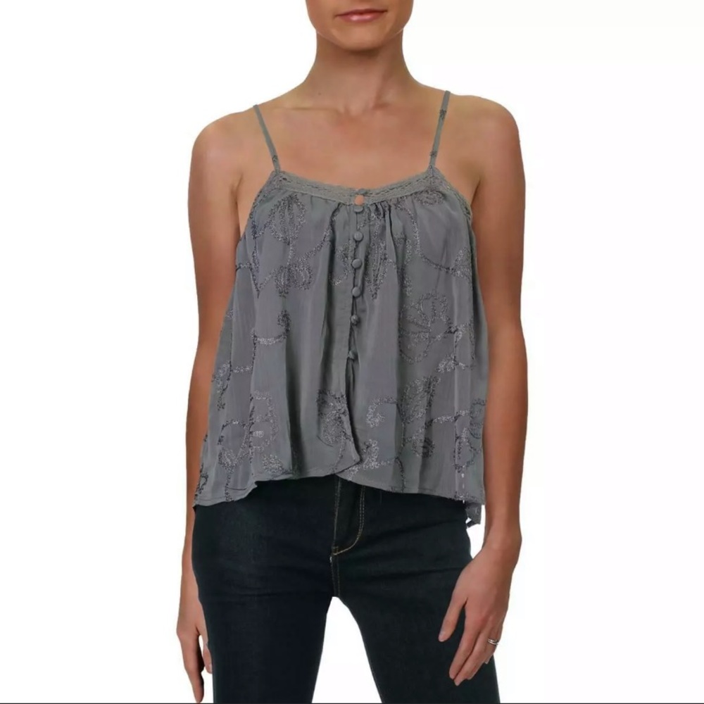 🆕 Anama Grey Lace Flowy Top